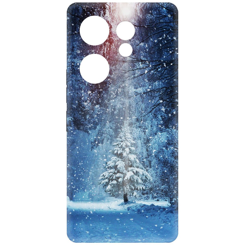 

Чехол-накладка Krutoff Soft Case Лесная ель для Tecno Camon 20 Premier черный
