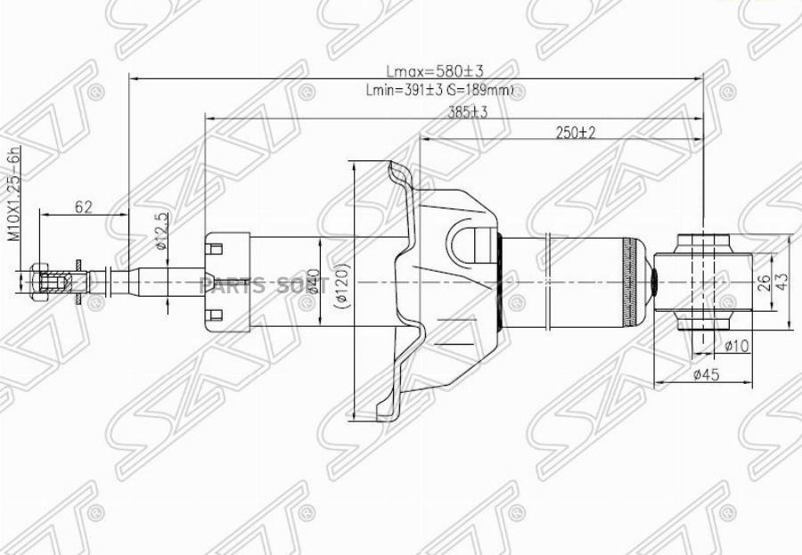

SAT ST-52611-S10-A01 Стойка задняя HONDA CRV 95-01 LH=RH 1шт