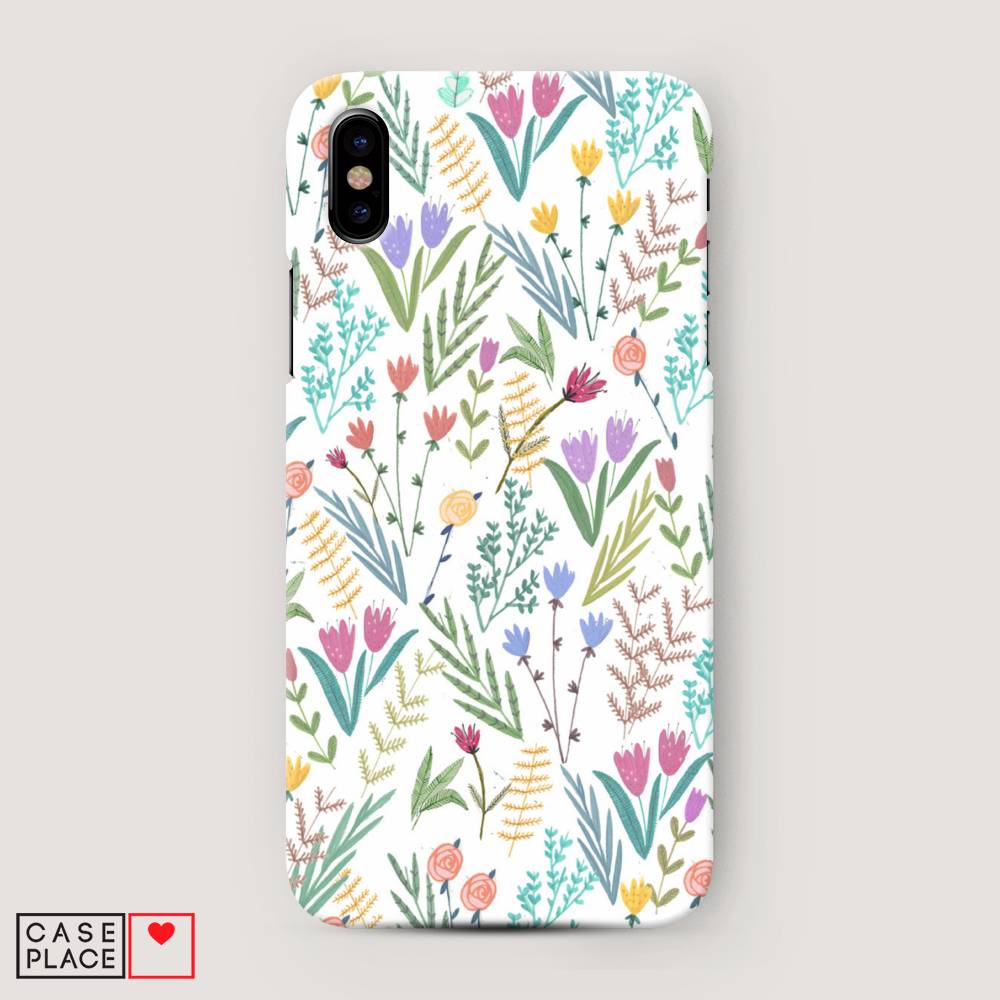 

Пластиковый чехол "Полевые цветы рисунок" на Apple iPhone XS Max (10S Max), 11920-6