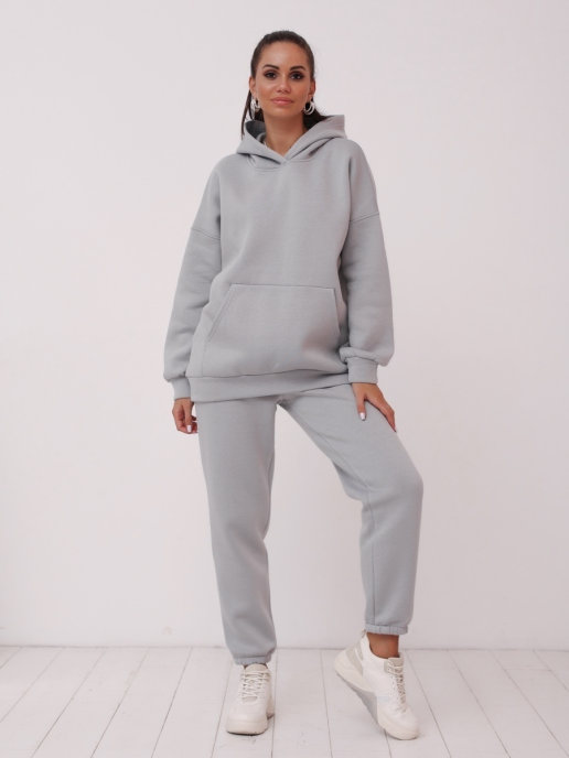 

Костюм женский DAZZLE STYLE Флис кенгуру серый M (46-48), Флис кенгуру