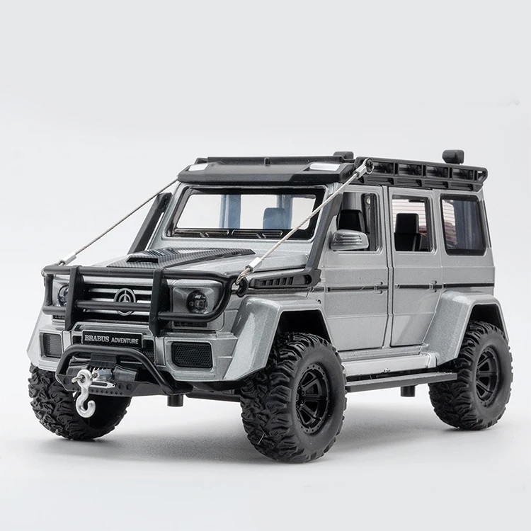 Игрушечная машинка HCL Джип Mercedes Brabus метал, свет, звук, серебро