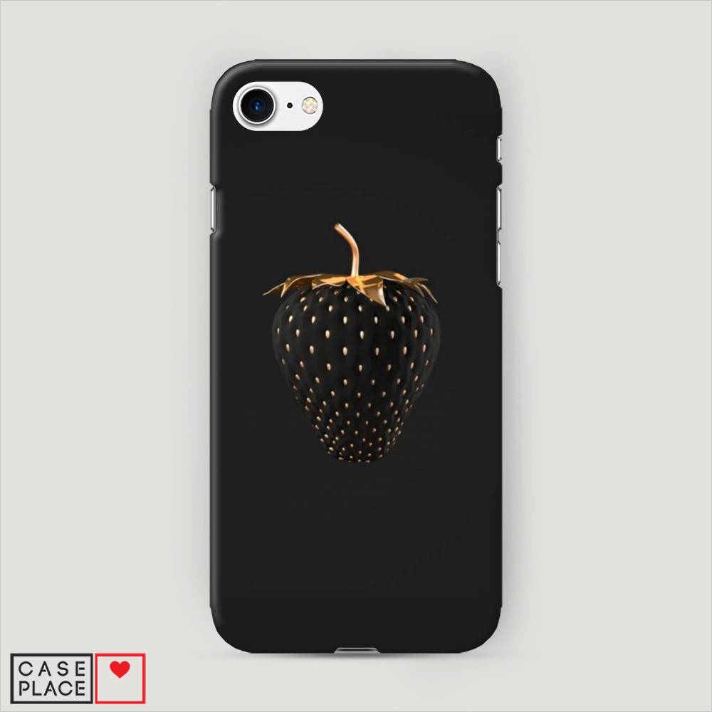 

Пластиковый чехол "Черно-золотая клубника" на Apple iPhone SE 2022, 14820-7