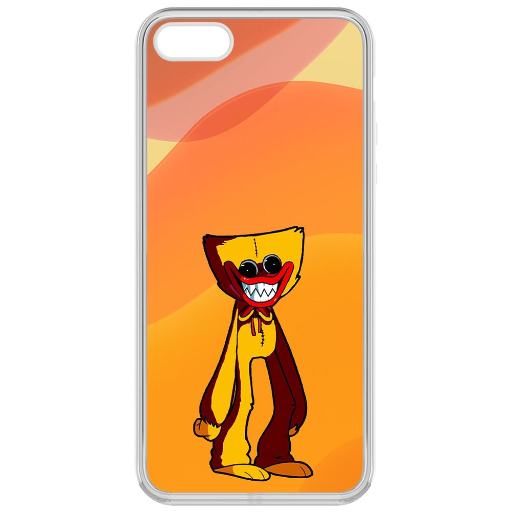 

Чехол-накладка Krutoff Clear Case Хаги Ваги Желтый для iPhone 5, Прозрачный