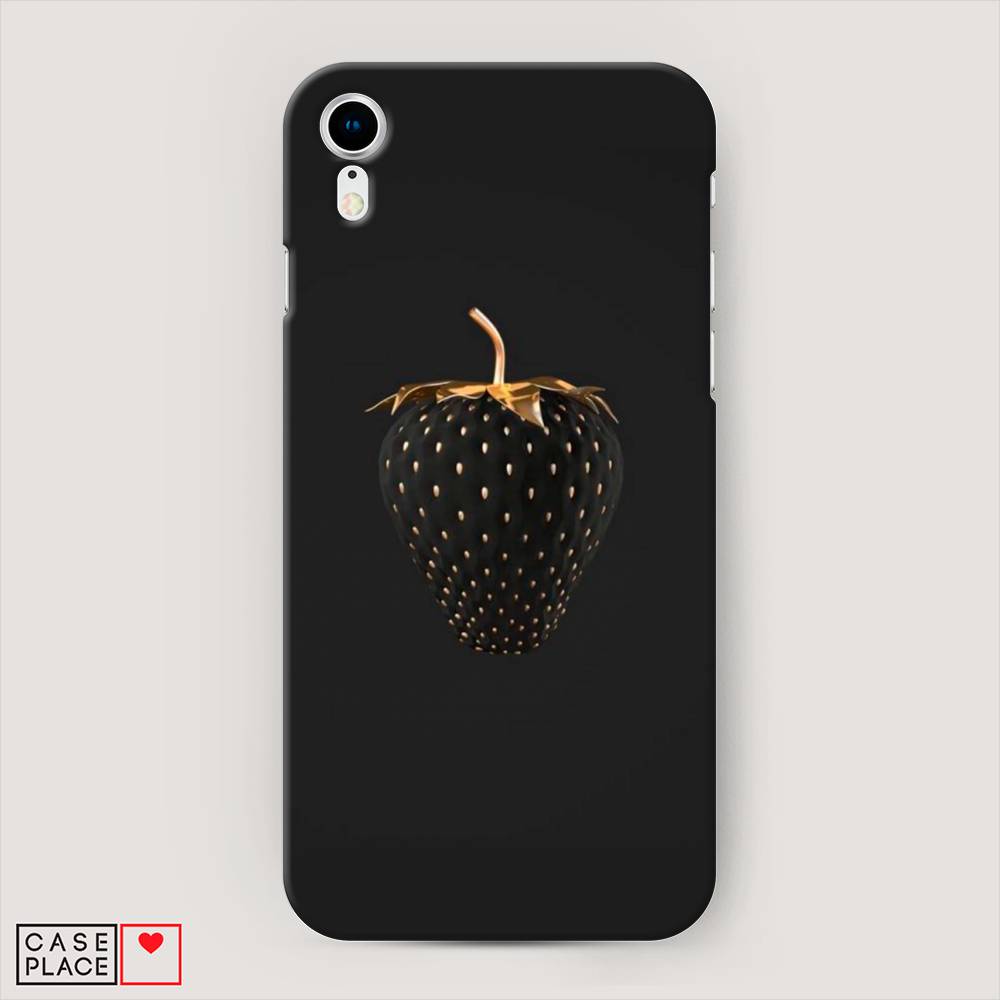 

Пластиковый чехол "Черно-золотая клубника" на Apple iPhone XR (10R), 12020-7