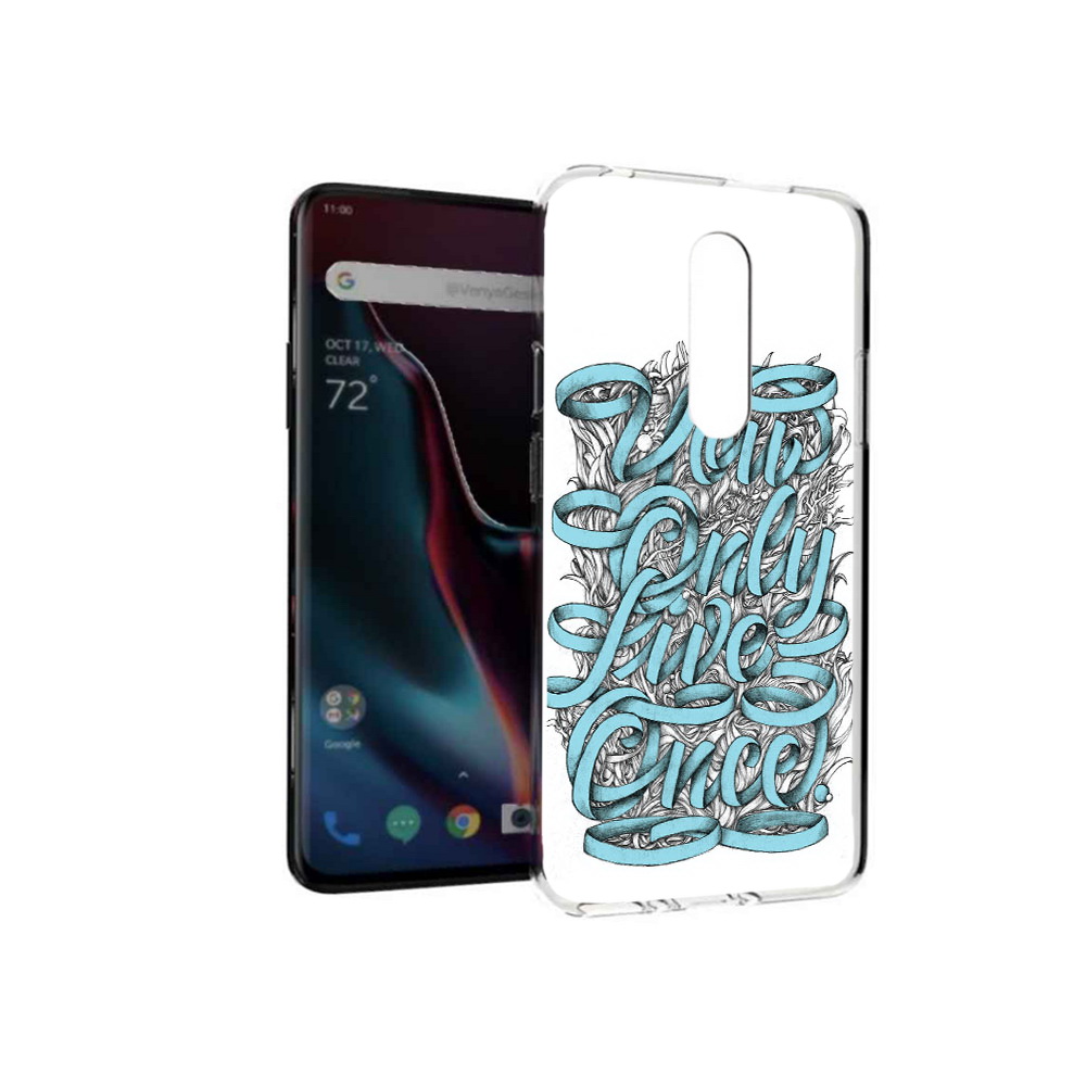 

Чехол MyPads Tocco для OnePlus 7 Pro слова из ленты абстракция (PT139735.130.607), Прозрачный, Tocco