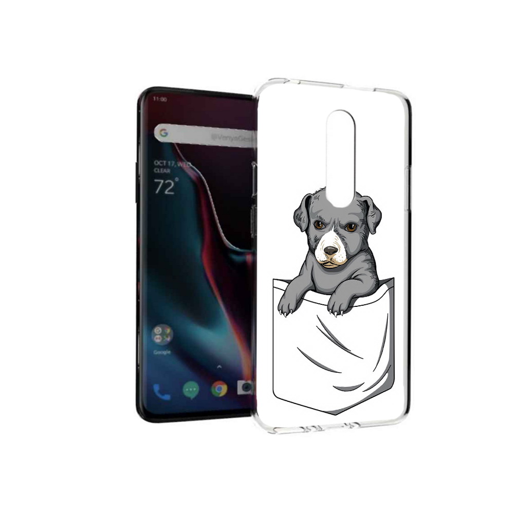 

Чехол MyPads Tocco для OnePlus 7 Pro собачка в кармане (PT139735.130.611), Прозрачный, Tocco