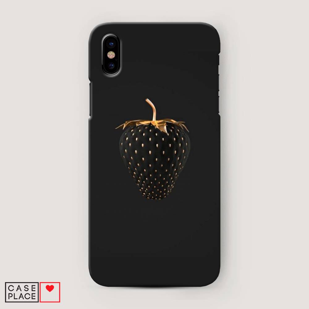 

Пластиковый чехол "Черно-золотая клубника" на Apple iPhone XS Max (10S Max), 11920-7