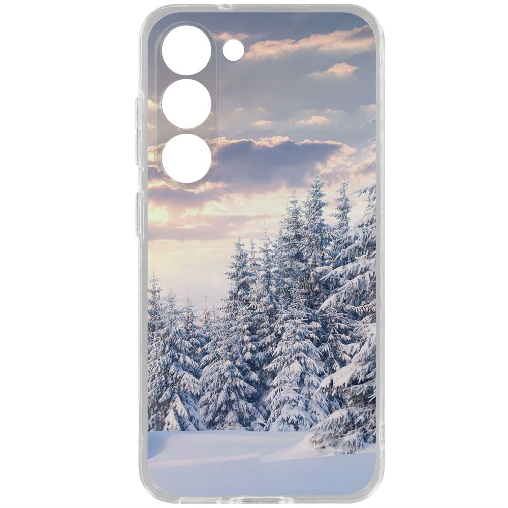 

Чехол-накладка Krutoff Clear Case Снежный пейзаж для Samsung Galaxy S23, Прозрачный