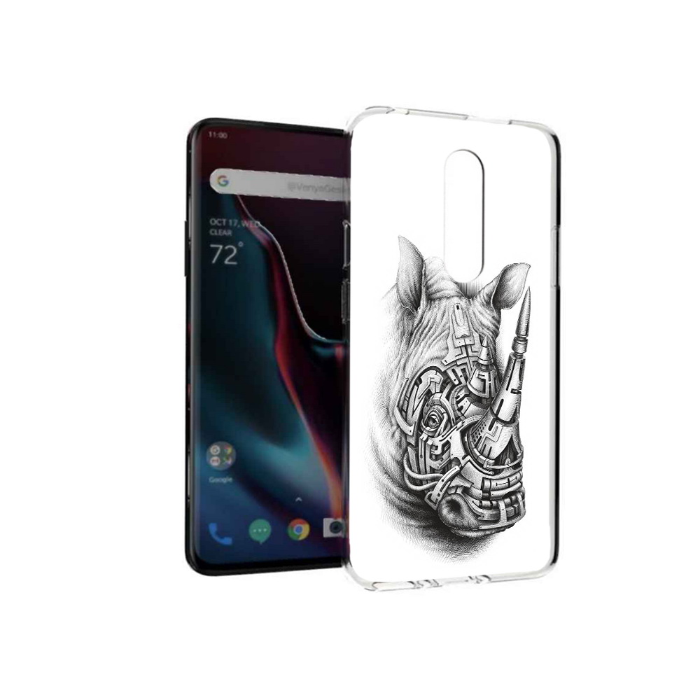 

Чехол MyPads Tocco для OnePlus 7 Pro стальной носорог (PT139735.130.620), Прозрачный, Tocco