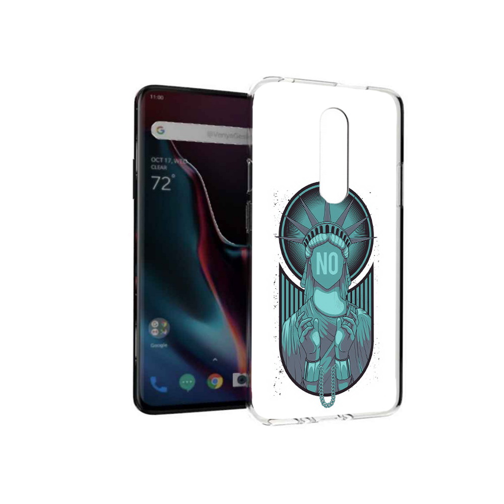 

Чехол MyPads Tocco для OnePlus 7 Pro статуя свободы зеленый (PT139735.130.623), Прозрачный, Tocco