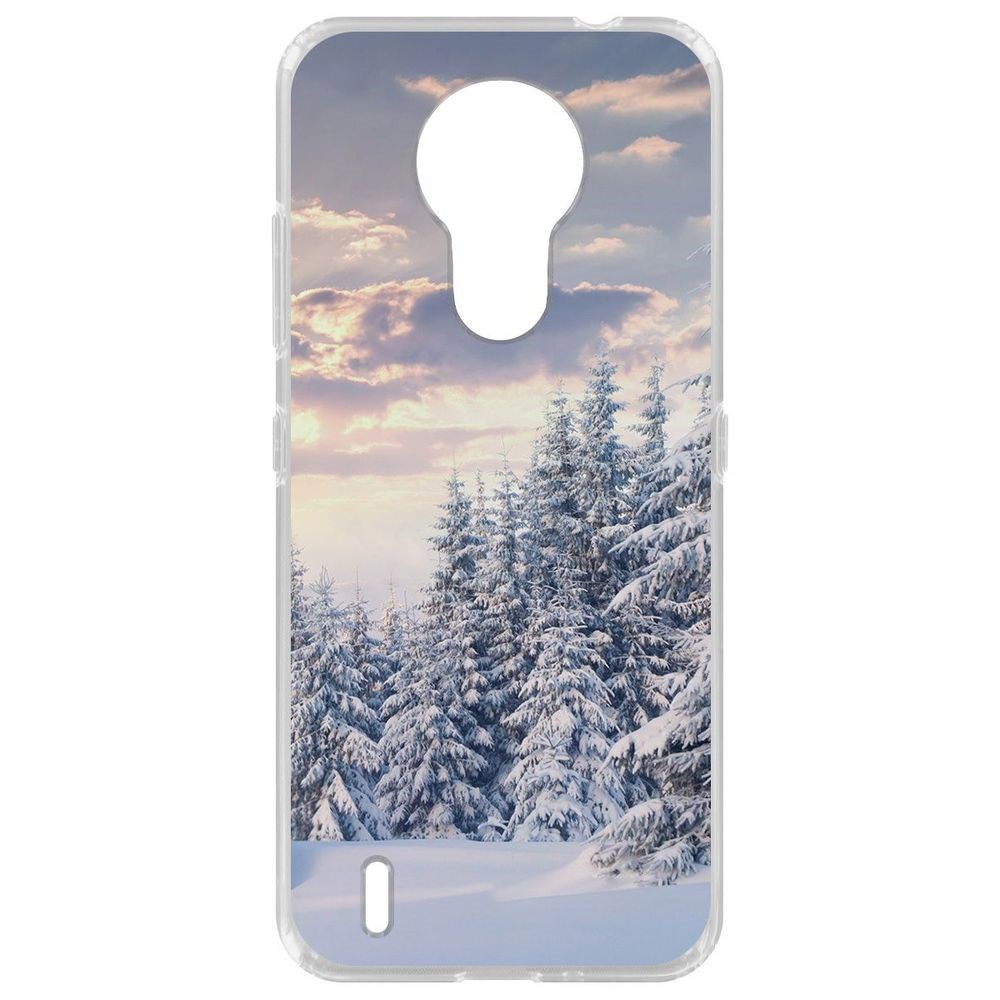 

Чехол-накладка Krutoff Clear Case Снежный пейзаж для Nokia 1.4, Прозрачный