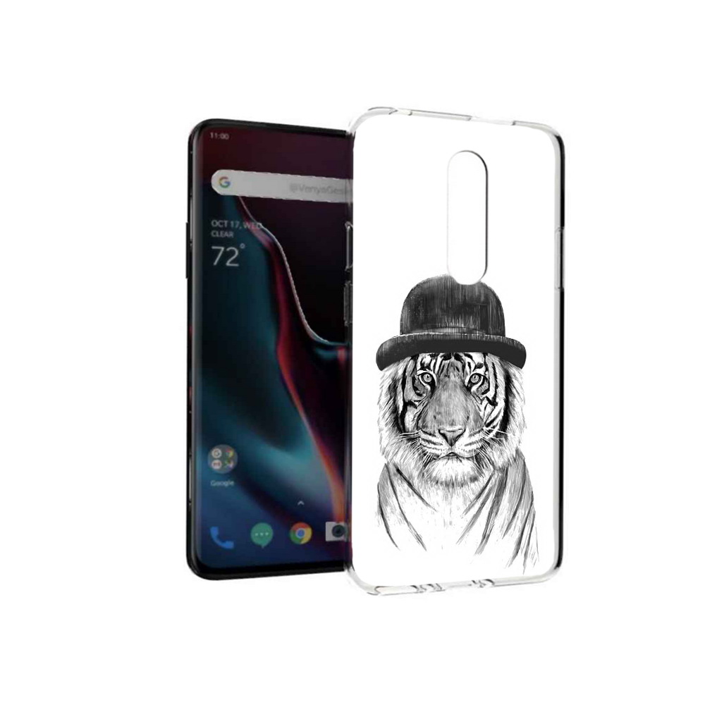 

Чехол MyPads Tocco для OnePlus 7 Pro тигр британец (PT139735.130.641), Прозрачный, Tocco