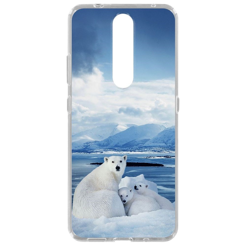 

Чехол-накладка Krutoff Clear Case Полярные медведи для Nokia 2.4, Прозрачный