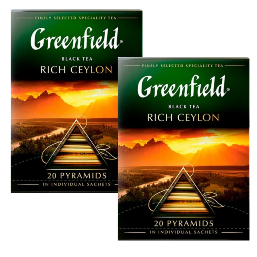 

Чай черный greenfield rich ceylon 20 пирамидок 2 штуки