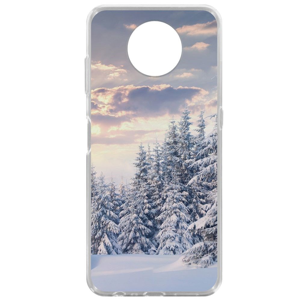 

Чехол-накладка Krutoff Clear Case Снежный пейзаж для Nokia G10, Прозрачный