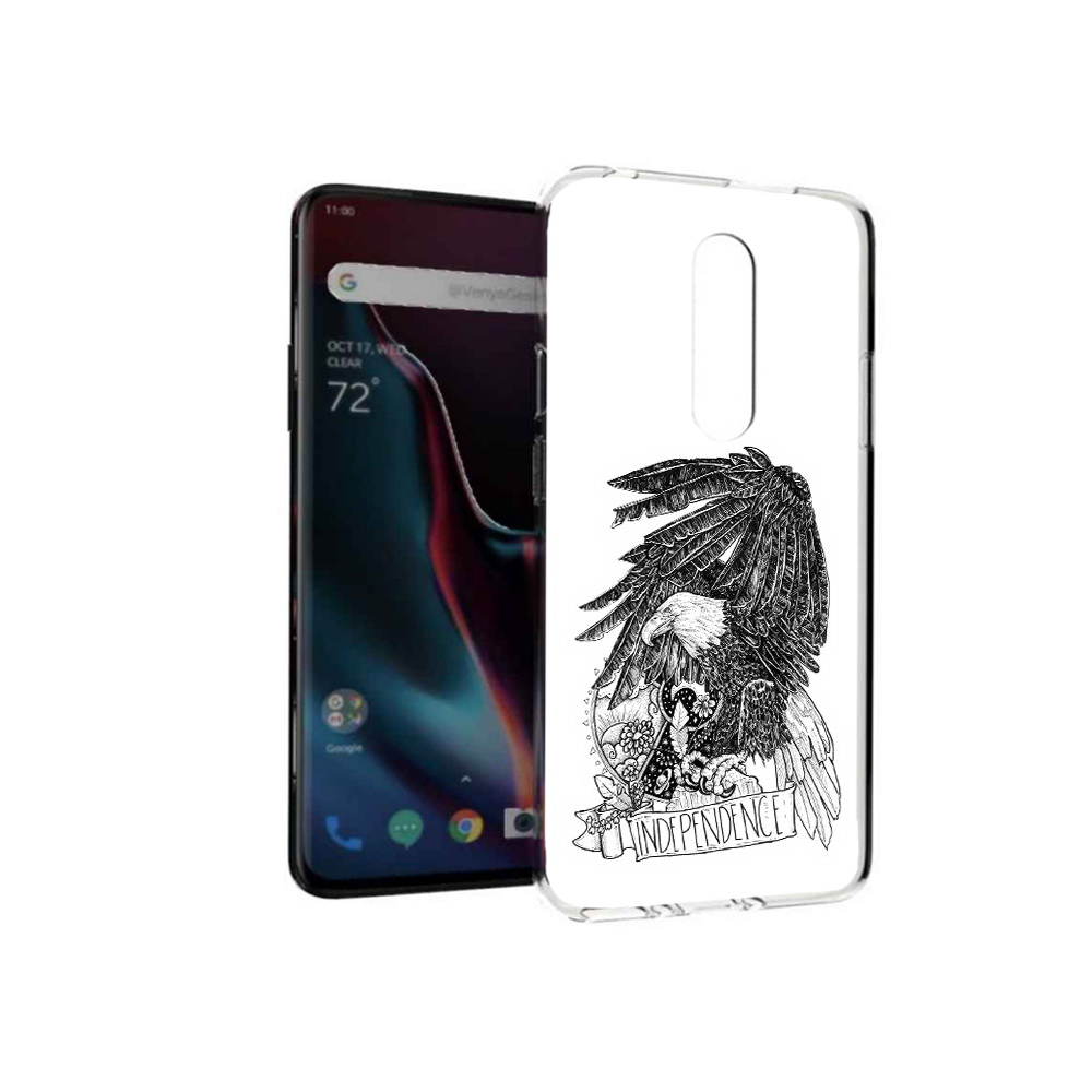

Чехол MyPads Tocco для OnePlus 7 Pro черно белый сокол (PT139735.130.688), Прозрачный, Tocco