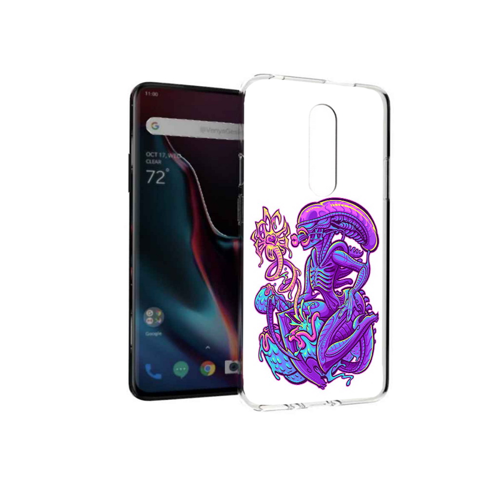 

Чехол MyPads Tocco для OnePlus 7 Pro чужой фиолетовый цвет (PT139735.130.693), Прозрачный, Tocco