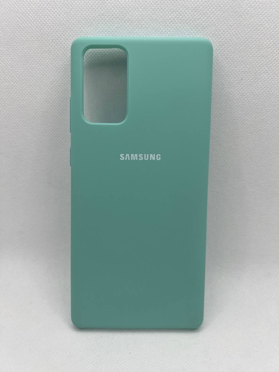 

Чехол для телефона Samsung Note 20 Silicone Cover Мятный, Голубой