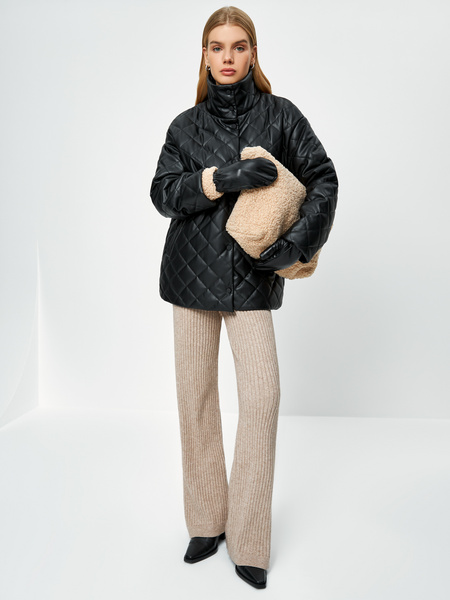 

Кожаная куртка женская ZARINA 3122436136 черная XS, 3122436136