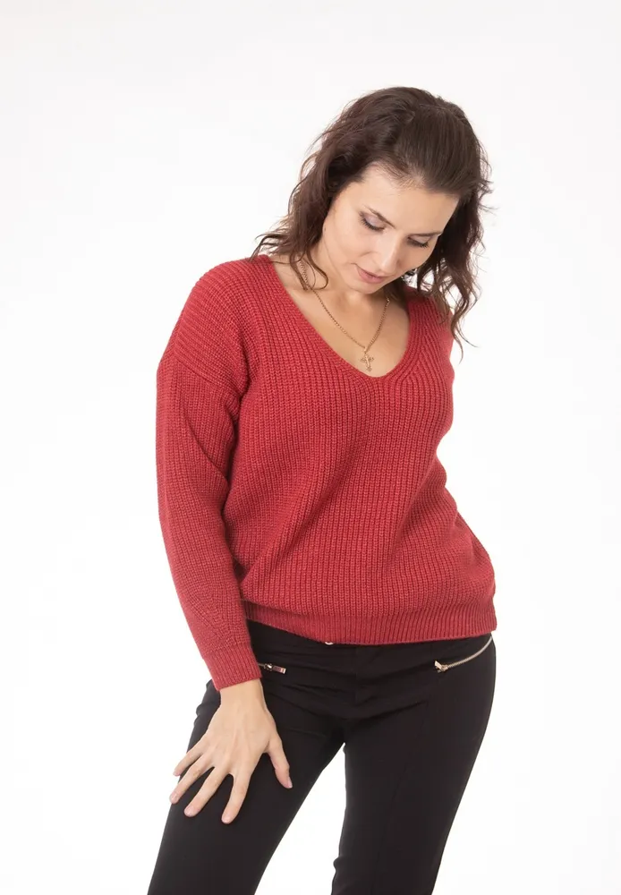 Пуловер женский Rovental 423 бордовый 46-50 RU