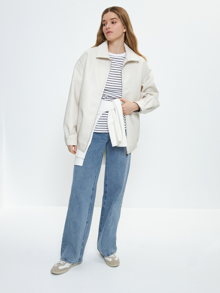 

Кожаная куртка женская ZARINA 3123471121 бежевая XL, 3123471121