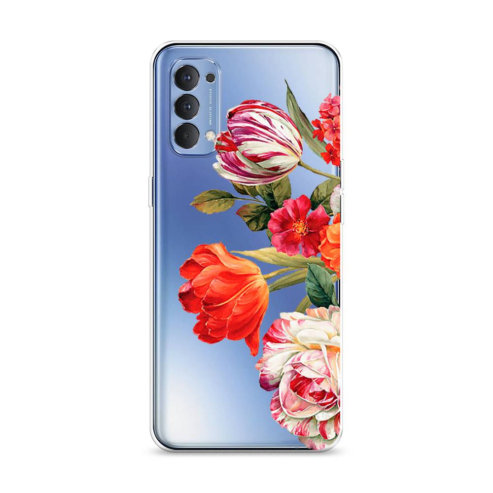 

Чехол Awog на Oppo Reno 4 4G "Весенний букет", Разноцветный, 259450-8