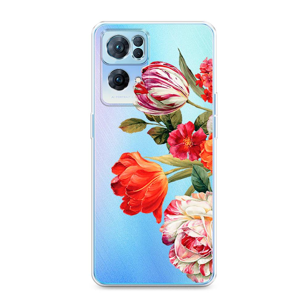 

Чехол Awog на Oppo Reno 7 Pro "Весенний букет", Разноцветный, 258250-8
