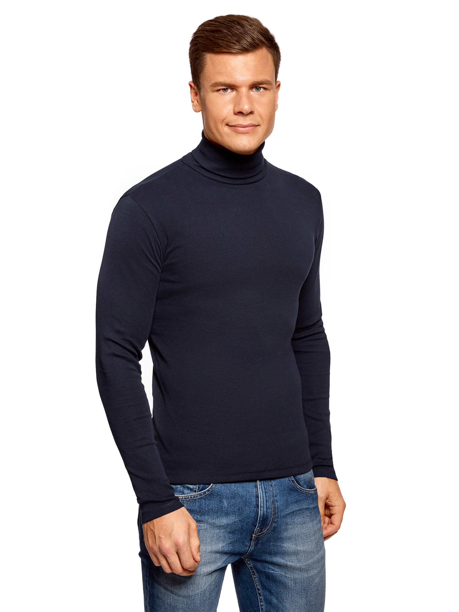 

Водолазка мужская oodji 5B513000M синяя 2XL, Синий, 5B513000M