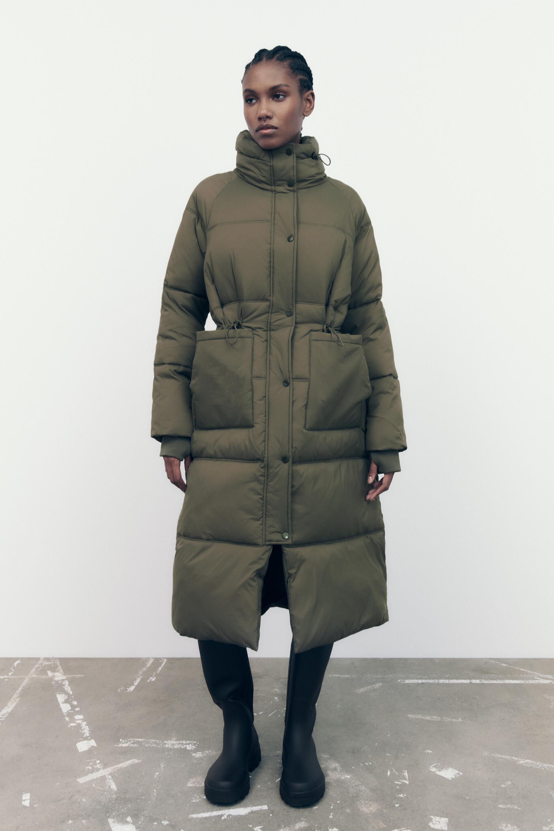 

Пальто женское ZARA 00518244 коричневое XL (доставка из-за рубежа), 00518244