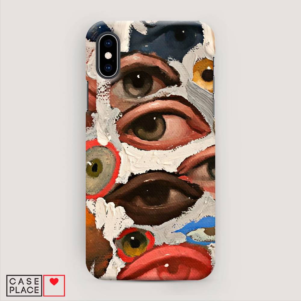 

Пластиковый чехол "Глаза масляная живопись" на Apple iPhone XS (10S), 11820-5
