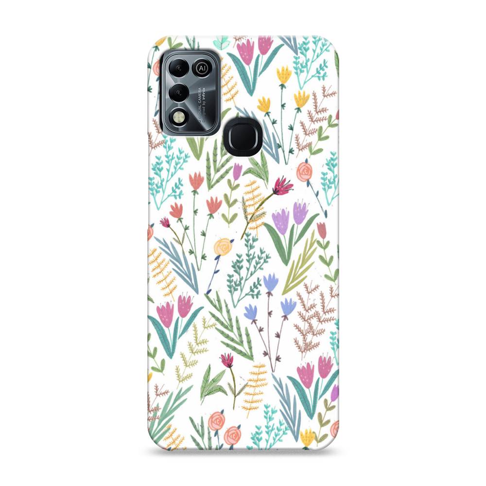 

Пластиковый чехол "Полевые цветы рисунок" на Infinix HOT 10 Play, 3100620-6