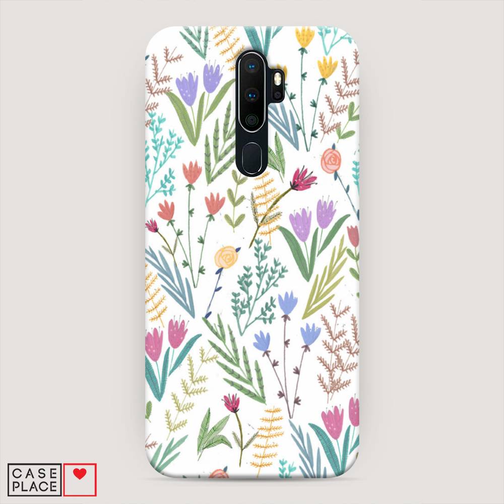 

Пластиковый чехол "Полевые цветы рисунок" на Oppo A5 (2020), 251320-6