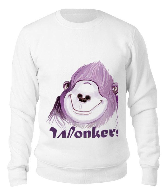 

Свитшот унисекс Printio Wonkers the watilla белый XL, Wonkers the watilla