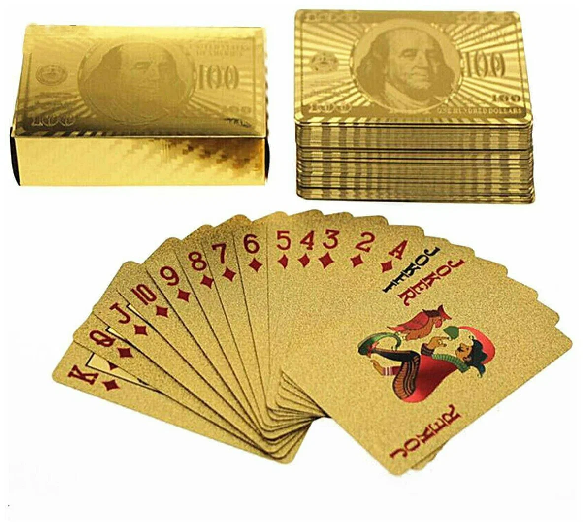 

Карты Игральные золотые 54 шт