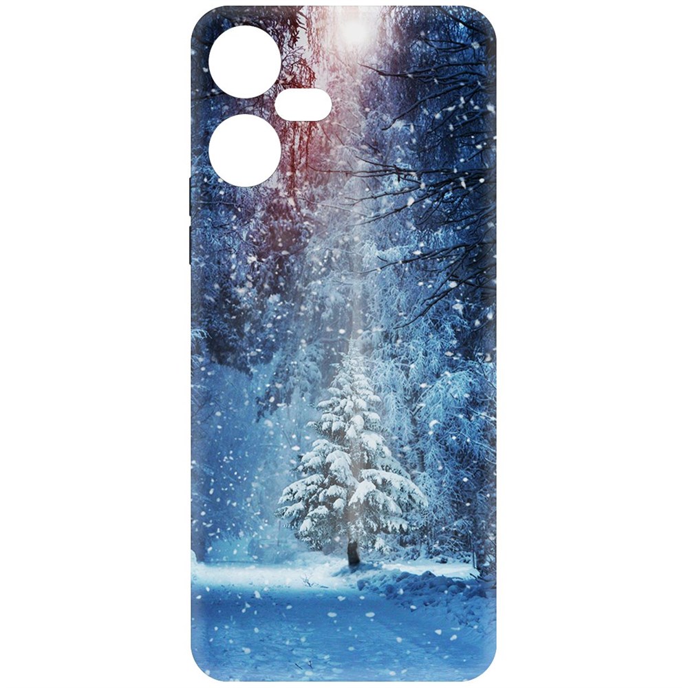

Чехол-накладка Krutoff Soft Case Лесная ель для Tecno Pova Neo 3 черный