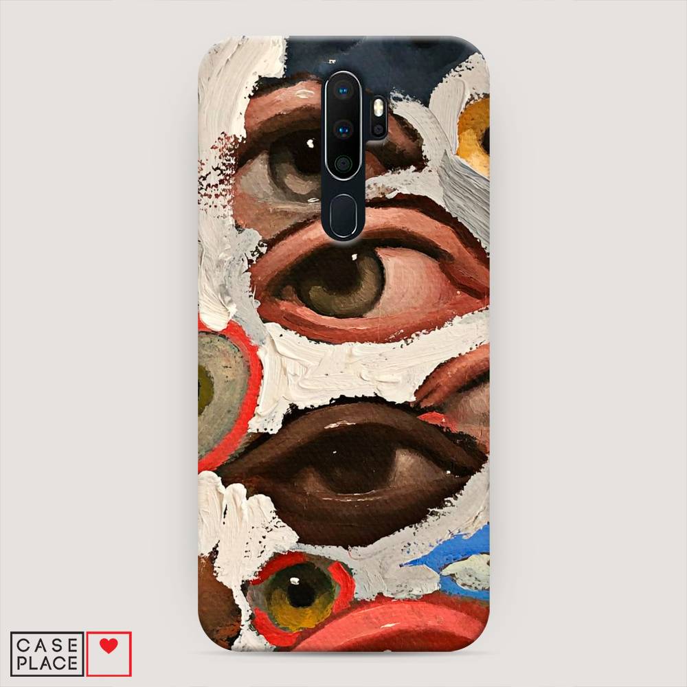 

Пластиковый чехол "Глаза масляная живопись" на Oppo A5 (2020), 251320-5