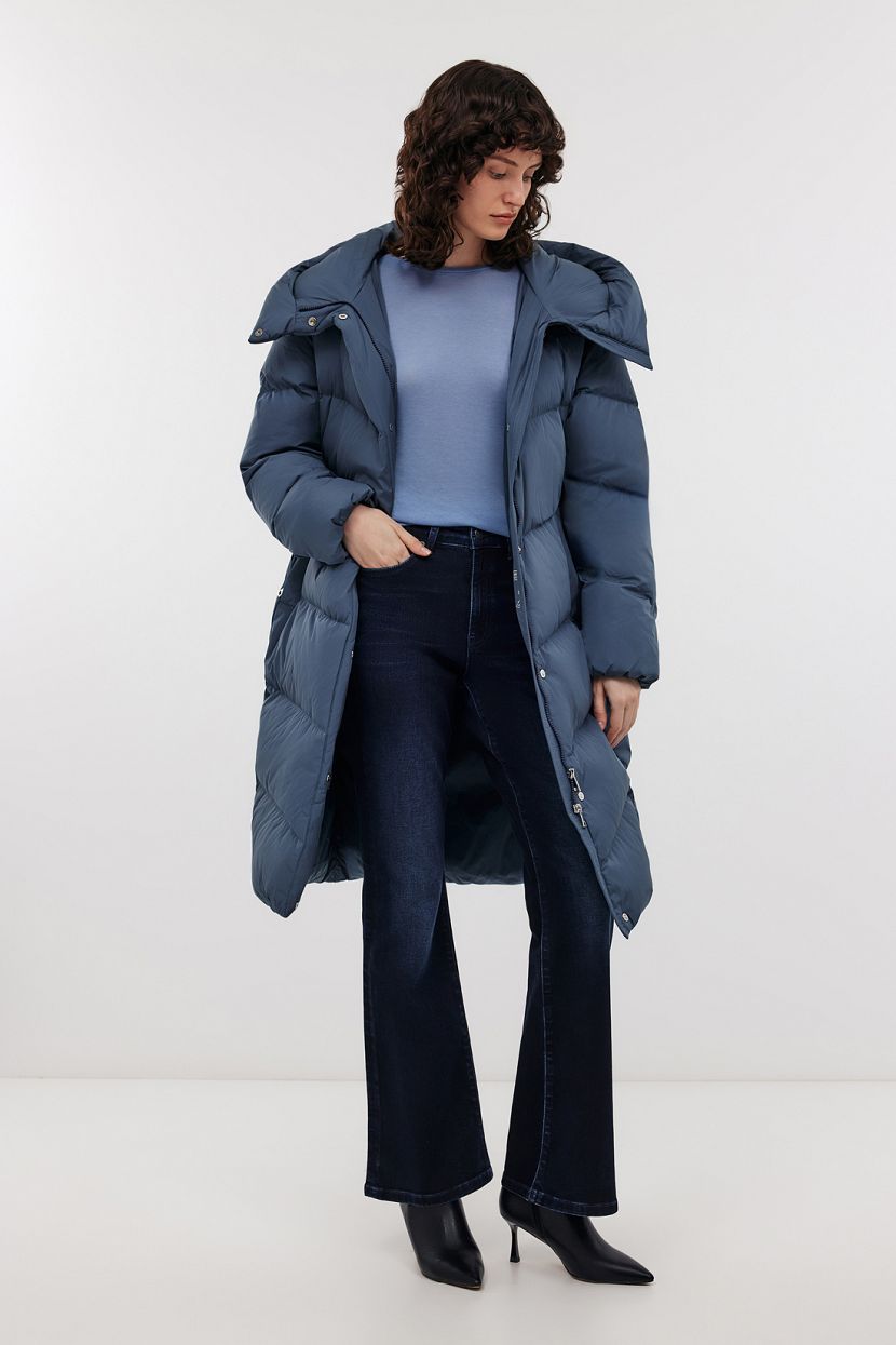 

Пуховик женский Baon B0224522 синий XL, B0224522