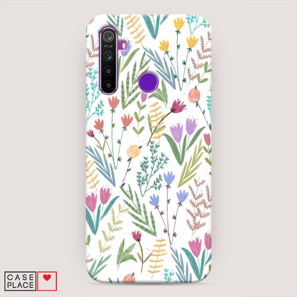 

Пластиковый чехол "Полевые цветы рисунок" на Realme 5, 251520-6