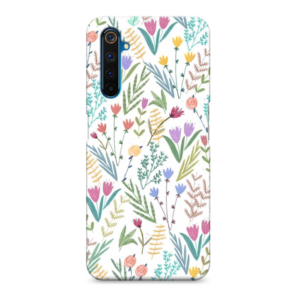 

Пластиковый чехол "Полевые цветы рисунок" на Realme 6 Pro, 252820-6