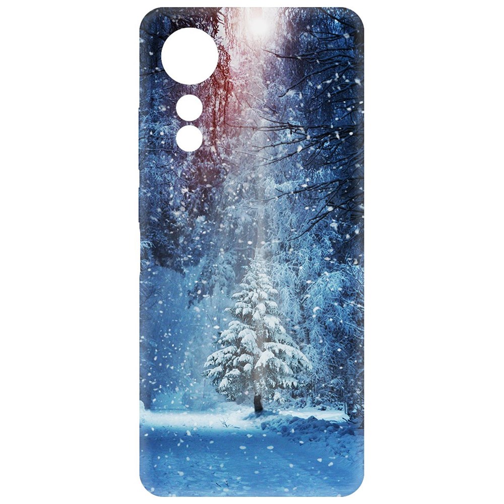 

Чехол-накладка Krutoff Soft Case Лесная ель для Oppo A78 4G черный