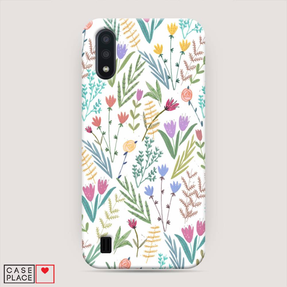 

Пластиковый чехол "Полевые цветы рисунок" на Samsung Galaxy A01