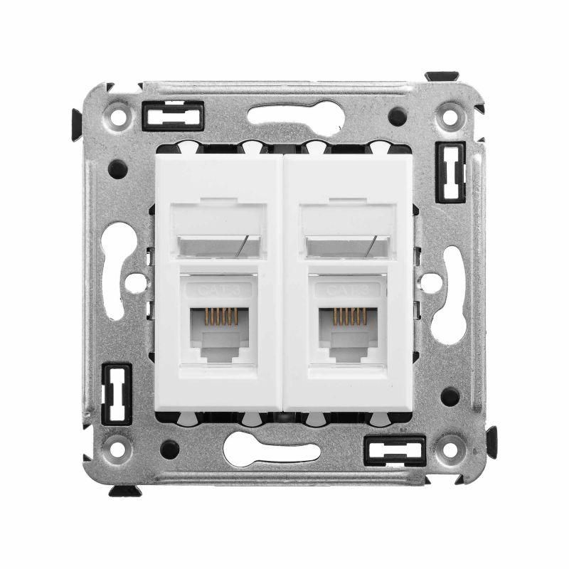 

Розетка телефонная 2-м СП Avanti «Белое облако» RJ12 DKC 4400314, Белый