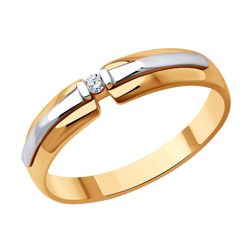 

Кольцо из красного золота р.  Diamant 51-210-01840-1, бриллиант, 51-210-01840-1