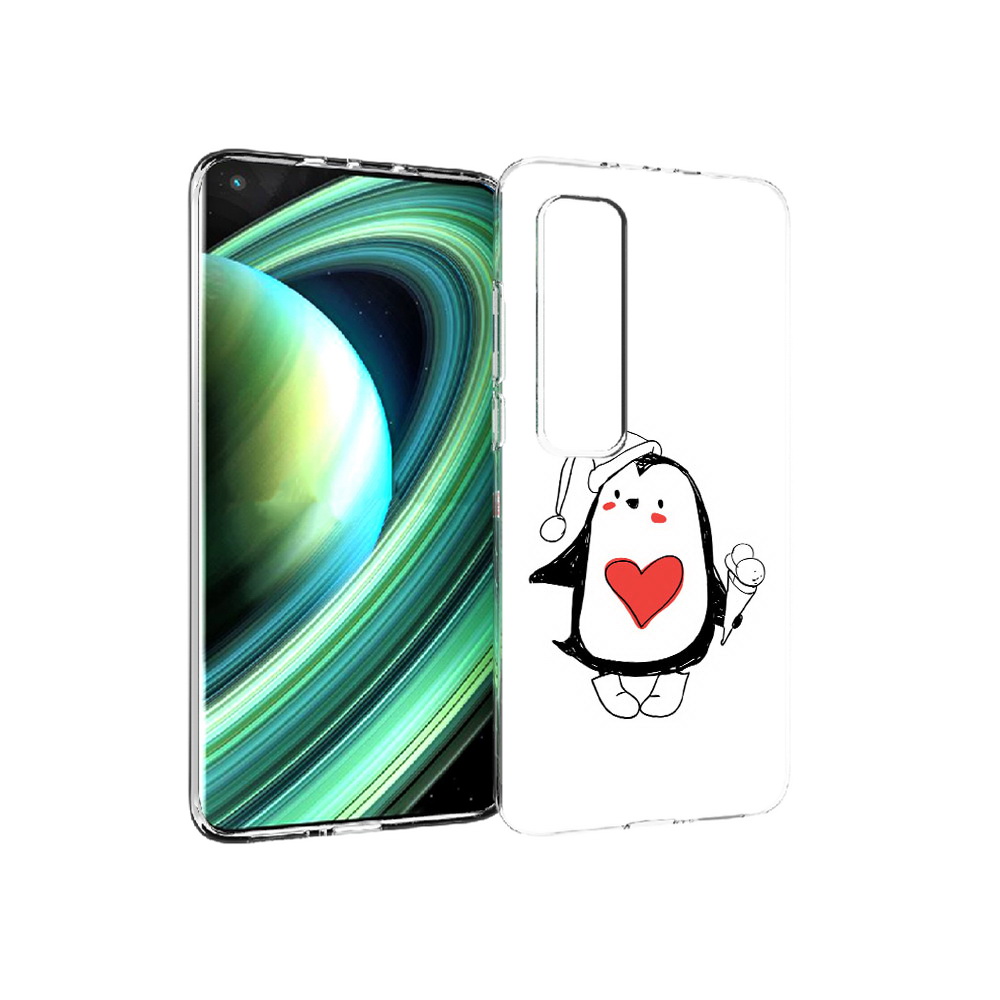 

Чехол MyPads Tocco для Xiaomi Mi 10 Ultra Пингвин с мороженым (PT156404.264.135), Прозрачный, Tocco