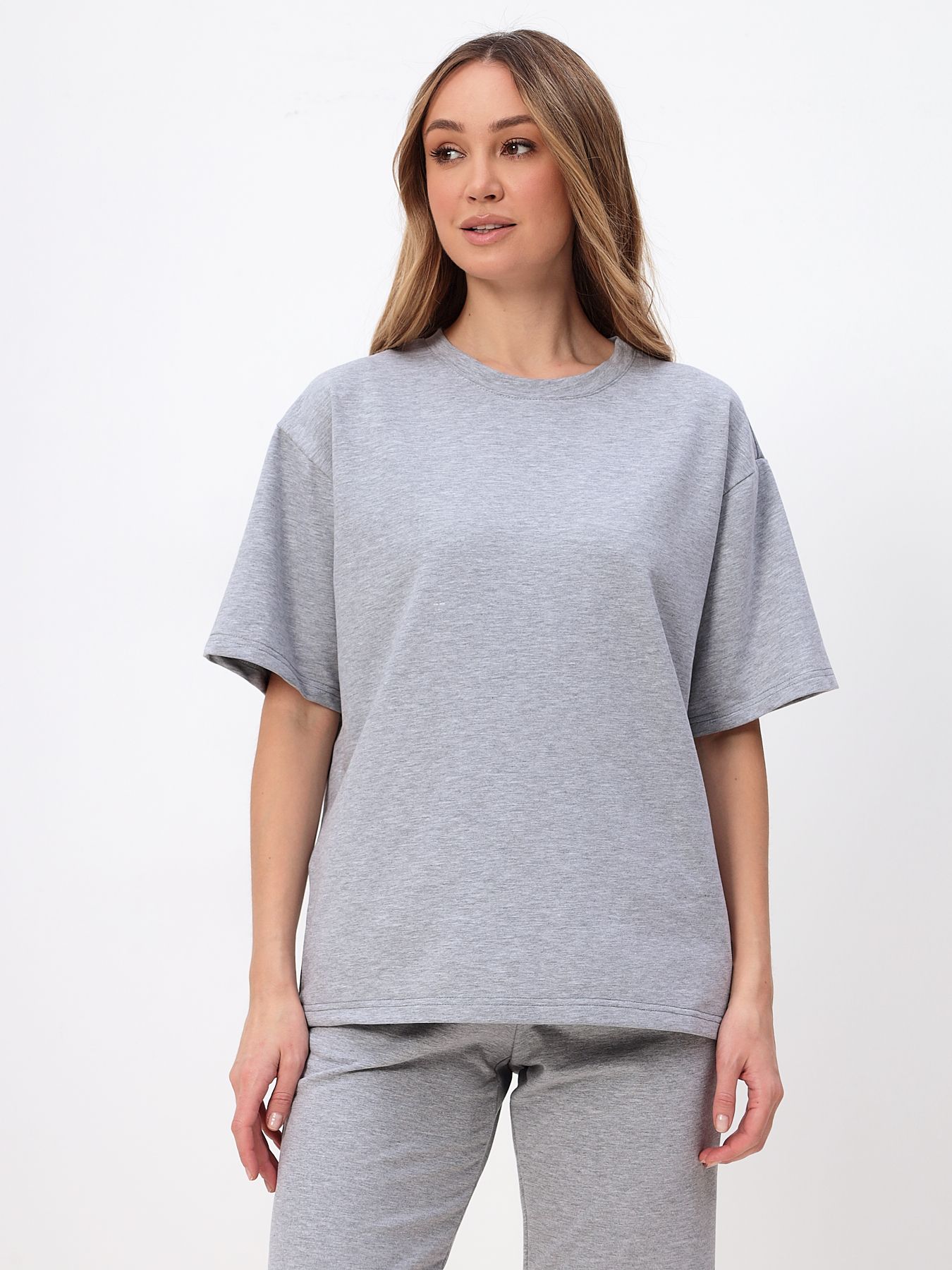 

Футболка женская MOM №1 MOM-2151 серая 2XL, Серый, MOM-2151