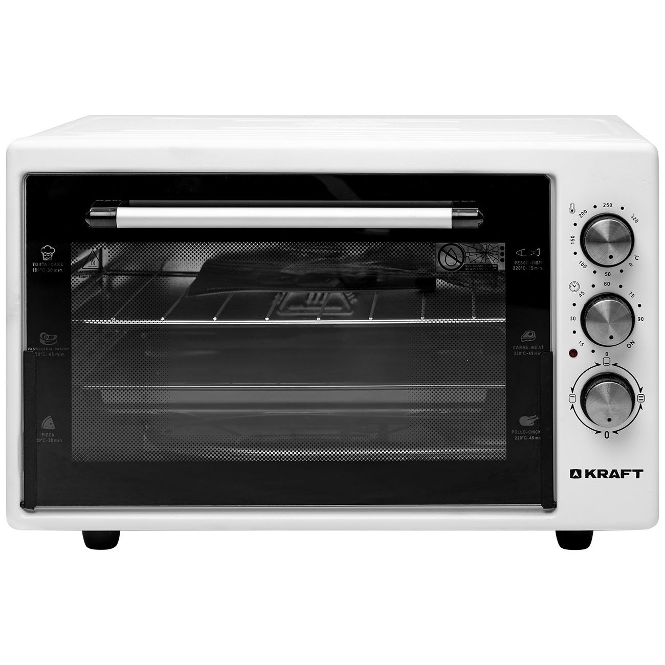 

Мини-печь KRAFT KM-MV3801W серый, KM-MV3801W