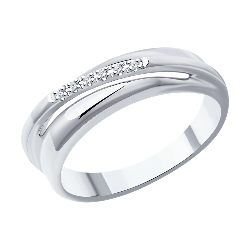 

Кольцо из серебра р.  Diamant 94-210-01746-1, бриллиант, 94-210-01746-1