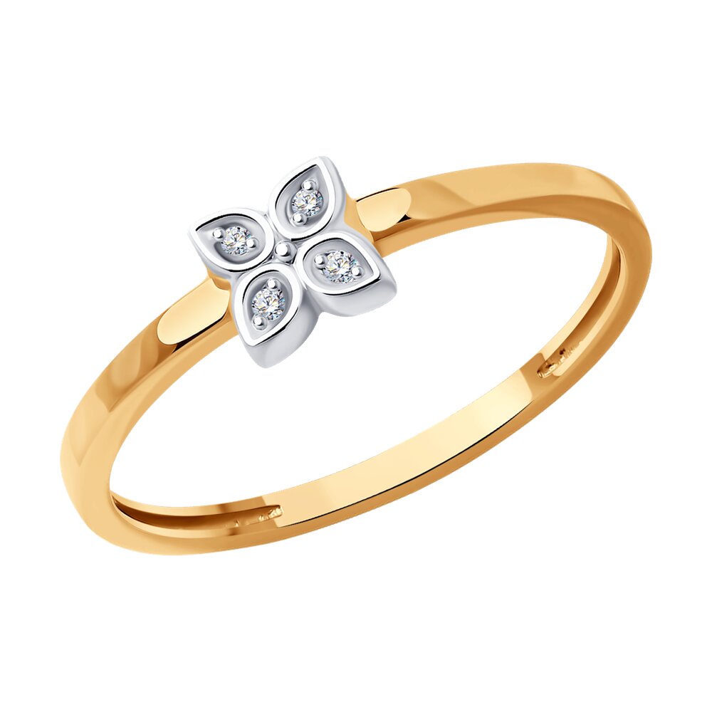 

Кольцо из красного золота р. 16,5 Diamant 51-210-01920-1, бриллиант, 51-210-01920-1
