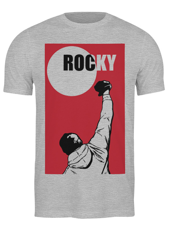 

Футболка мужская Printio Rocky / рокки серая M, Серый, Rocky / рокки