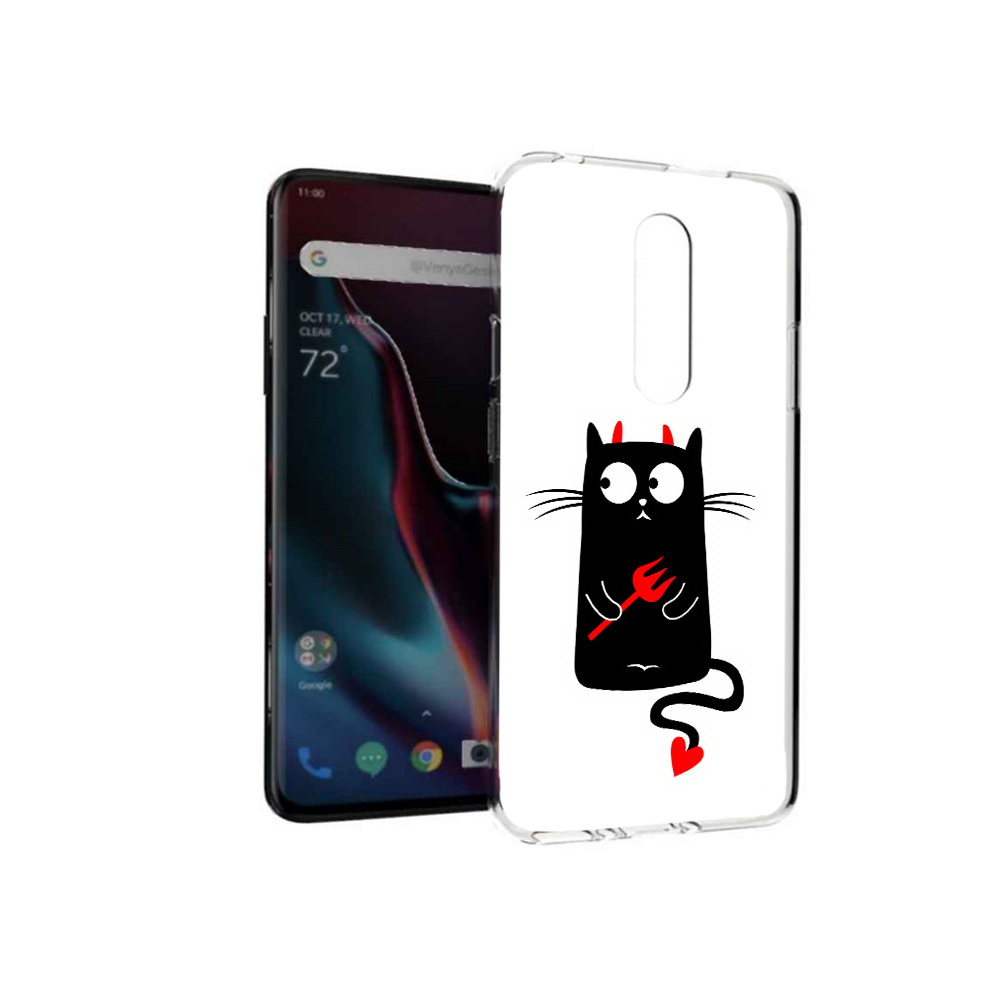 

Чехол MyPads Tocco для OnePlus 7 Pro Кот демон (PT139735.130.97), Прозрачный, Tocco